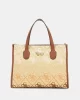Guess Kadın Kahverengi Silvana İki Bölmeli Tote Çanta