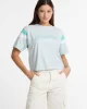 Guess jeans Gj Ss Cn Boxy Pıeced Tee Kadın Mavi T-Shirt W5GI21K8HM0-G7O7