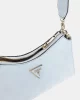 Guess Cresıdıa Top Zıp Shoulder Bag Kadın Mavi Omuz Çantası HWPG9349180-PWB