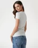 Guess Cn Ss Logo Lace Tee Kadın Mavi T-Shirt W5GI04J1314-A719