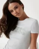 Guess Cn Ss Logo Lace Tee Kadın Mavi T-Shirt W5GI04J1314-A719