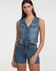 Guess jeans Gj Denım Vest Kadın Mavi Yelek W5GN74D5M46-GJUS