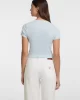 Guess jeans Gj Sl Cn Snap Embro Slım Top Kadın Mavi T-Shirt W5GP27KA0H1-G7O7