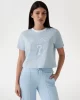 Guess Fılanta Crop Tee Kadın Mavi T-Shirt V5GI18I3Z14-G7O3