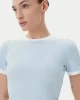 Guess Marıgold Rıb Ss Tee Kadın Mavi T-Shirt V5GP08KCRN2-G7O3