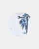 Guess Cn Ss Logo Palm Prınt Tee Kadın Çok Renkli T-Shirt W5GI19K6XN4-FBBD