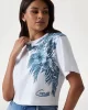 Guess Cn Ss Logo Palm Prınt Tee Kadın Çok Renkli T-Shirt W5GI19K6XN4-FBBD