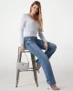Guess Rosıe 4G Vn Ls Swtr Kadın Mavi Kazak W5GR07Z3D60-A719