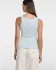 Guess jeans Gj Tank Top Slım Rıb Embro Kadın Mavi Atlet W5GP26KA0H1-G7O7