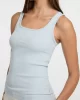 Guess jeans Gj Tank Top Slım Rıb Embro Kadın Mavi Atlet W5GP26KA0H1-G7O7