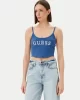 Guess Sunflower Rıb Top Kadın Mavi Atlet V5GP16K8RT2-G7ER