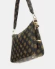 Guess Eco Erıca Top Zıp Shoulder Bag Kadın Kahverengi Omuz Çantası HWEPG951018-MLO