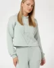 Guess New Alısa Hooded Sweatshırt Kadın Yeşil Sweatshirt V2YQ08K7UW2-G8ES