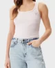 Guess Colette Rıb Tank Kadın Pembe Atlet V4YP06K8RT2-G644