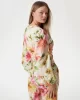 Guess Ls Colette V Neck Bow Top Kadın Çok Renkli Bluz W5GH40WG4G0-P0IY