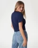 Guess Cn Ss Cropped Washed Logo Tee Kadın Lacivert T-Shirt W5GI15K8FQ4-G7P1
