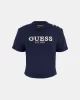 Guess Cn Ss Cropped Washed Logo Tee Kadın Lacivert T-Shirt W5GI15K8FQ4-G7P1