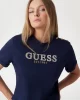 Guess Cn Ss Cropped Washed Logo Tee Kadın Lacivert T-Shirt W5GI15K8FQ4-G7P1