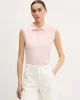Guess jeans Gj Sleeveless Collar Slım Pkt Kadın Pembe T-Shirt W5GP24KCYR1-G6R4