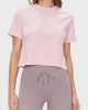 Guess Adele Crop T-Shırt Kadın Pembe T-Shirt V2YI06K8HM0-G6O1