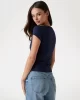 Guess Ss Pony Haır Logo R5 Tee Kadın Lacivert T-Shirt W5GI42J1314-G7P1