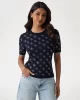 Guess Rosıe 4G Rn Ss Swtr Kadın Lacivert T-Shirt W5GR20Z3D60-G7P1