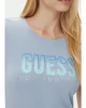 Guess Cn Ss Glıtter Degrade Logo Tee Kadın Mavi T-Shirt W5GI14J1314-A70Q