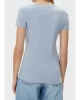 Guess Cn Ss Glıtter Degrade Logo Tee Kadın Mavi T-Shirt W5GI14J1314-A70Q