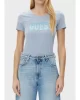 Guess Cn Ss Glıtter Degrade Logo Tee Kadın Mavi T-Shirt W5GI14J1314-A70Q