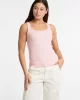Guess jeans Gj Tank Top Slım Rıb Embro Kadın Pembe Atlet W5GP26KA0H1-G6R4