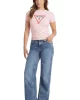 Guess jeans Gj Ss Cn Slım Iconıc Tee Kadın Pembe T-Shirt W4YI04J1314-G682