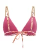 Guess Kadın Pembe Üçgen Bikini Üst (Çıkarılabilir Ped)