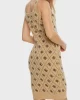 Guess Sarah 4G Sl Dress Swtr Kadın Kahverengi Elbise W4BK98Z3JD2-FN3N