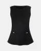 Guess Kadın Siyah Ambre Peplum Bluz