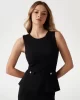Guess Kadın Siyah Ambre Peplum Bluz