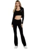 Guess Crocus Rıb Actıve Bra Kadın Siyah Büstiyer V5GP15KCRS2-JBLK