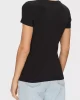 Guess Cn Ss Logo Lace Tee Kadın Siyah T-Shirt W5GI04J1314-JBLK