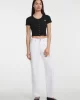Guess jeans Gj Sl Cn Snap Embro Slım Top Kadın Siyah T-Shirt W5GP27KA0H1-JBLK