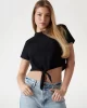 Guess Kadın Siyah Eyelet Ton Sür Ton Tişört