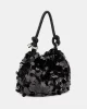 Guess Holıday Shıne Top Handle Pouch Kadın Siyah Omuz Çantası HWEG9538750-BLA