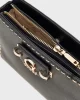 Guess Nastra Mını Crossbody Top Zıp Kadın Siyah Mini Çanta HWBG9637720-BLA