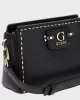 Guess Nastra Mını Crossbody Top Zıp Kadın Siyah Mini Çanta HWBG9637720-BLA