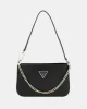 Guess Kadın Siyah Noelle Mini Üstten Fermuarlı Omuz Çantası