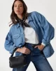 Guess Sansa Top Handle Crossbody Kadın Siyah El Çantası HWNG8476110-BLA