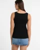 Guess jeans Gj Tank Top Slım Rıb Embro Kadın Siyah Atlet W5GP26KA0H1-JBLK