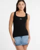 Guess jeans Gj Tank Top Slım Rıb Embro Kadın Siyah Atlet W5GP26KA0H1-JBLK