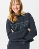 Guess New Alısa Hooded Sweatshırt Kadın Siyah Sweatshirt V2YQ08K7UW2-G7FQ
