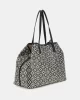 Guess Kadın Siyah Vikky II Büyük Tote Çanta