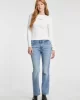 Guess jeans Gj Ls Cn Embro Slım Rıb Tee Kadın Beyaz T-Shirt W5RI58KA0H1-G011