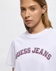Guess jeans Gj Ss Cn Boxy Collegıate Tee Kadın Beyaz T-Shirt W5RI41K8HM0-G011